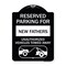 Signmission Reserved Parking for New Fathers Unauthorized Vehicles Towed Away Alum, 24" x 18", BW-1824-23091 A-DES-BW-1824-23091 - alternate 1